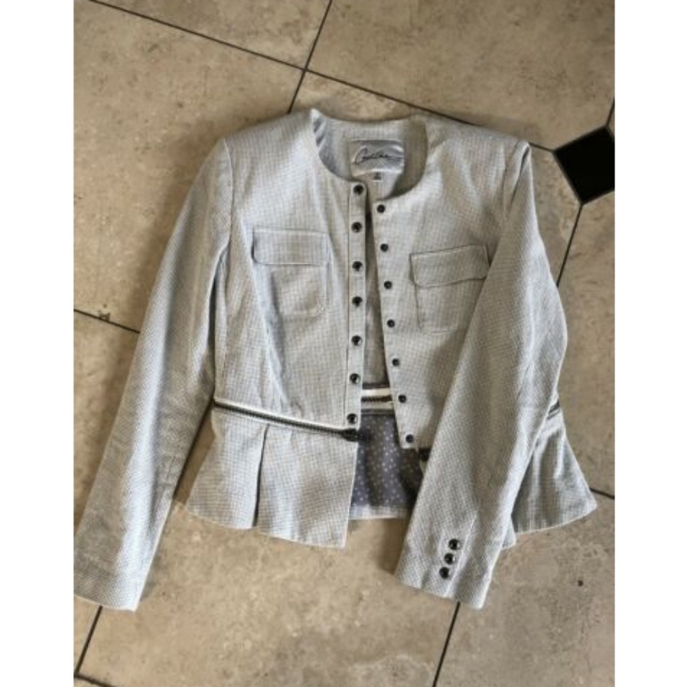 cabi ZIP LINE PEPLUM BLAZER JACKET SZ 2 ~ $128 - Picture 1 of 7